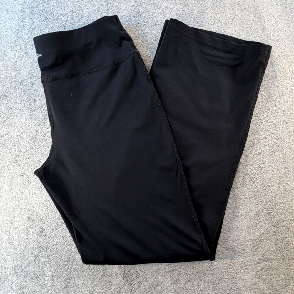 Brooks Women's Black Yoga Pants Medium Wide Leg High Rise Stretch Athletic